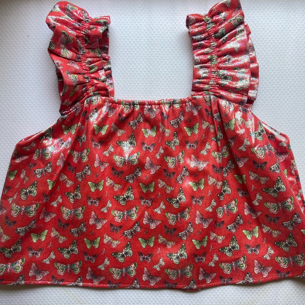 Red Two Piece Butterfly Set - Picture 2 of 6